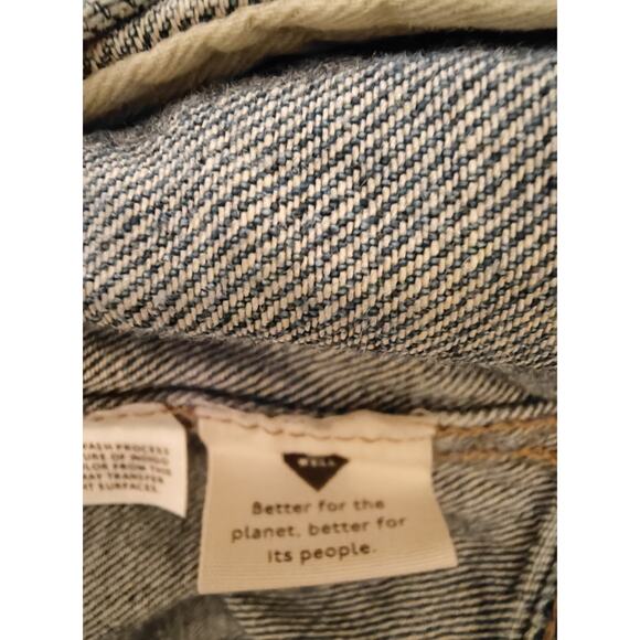 Madewell Denim Trucker Jacket Blue Denim Motorcycle Cotton Western Jean Mens L - Picture 9 of 10